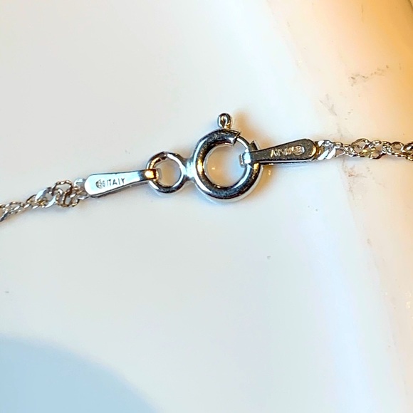 Silver 925. Chain and Pendant With Crushed Opal. - Picture 10 of 11